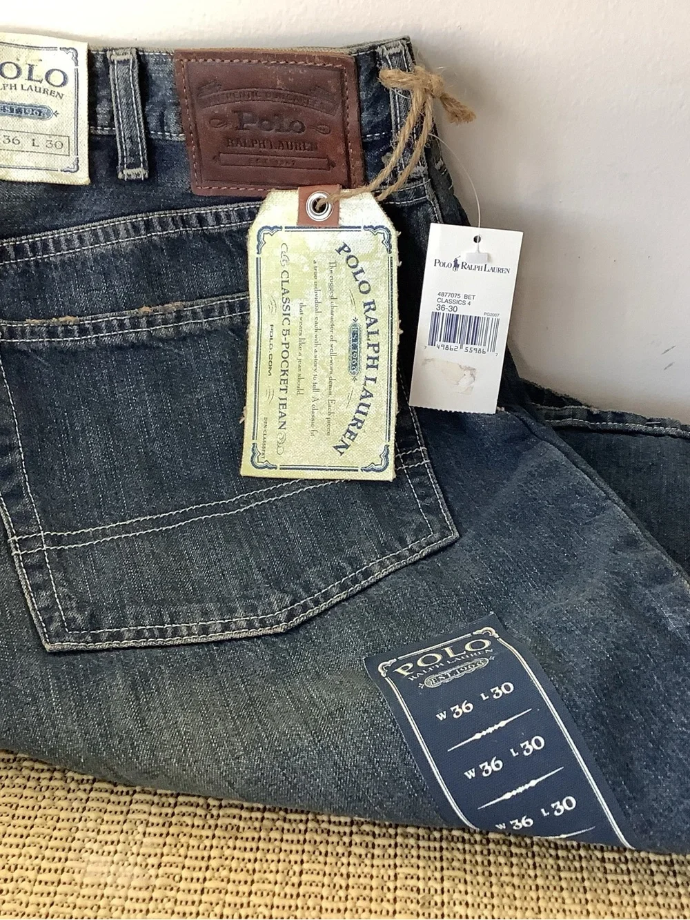 Polo Ralph Lauren Jeans Men Made In USA Authentic Dungarees.